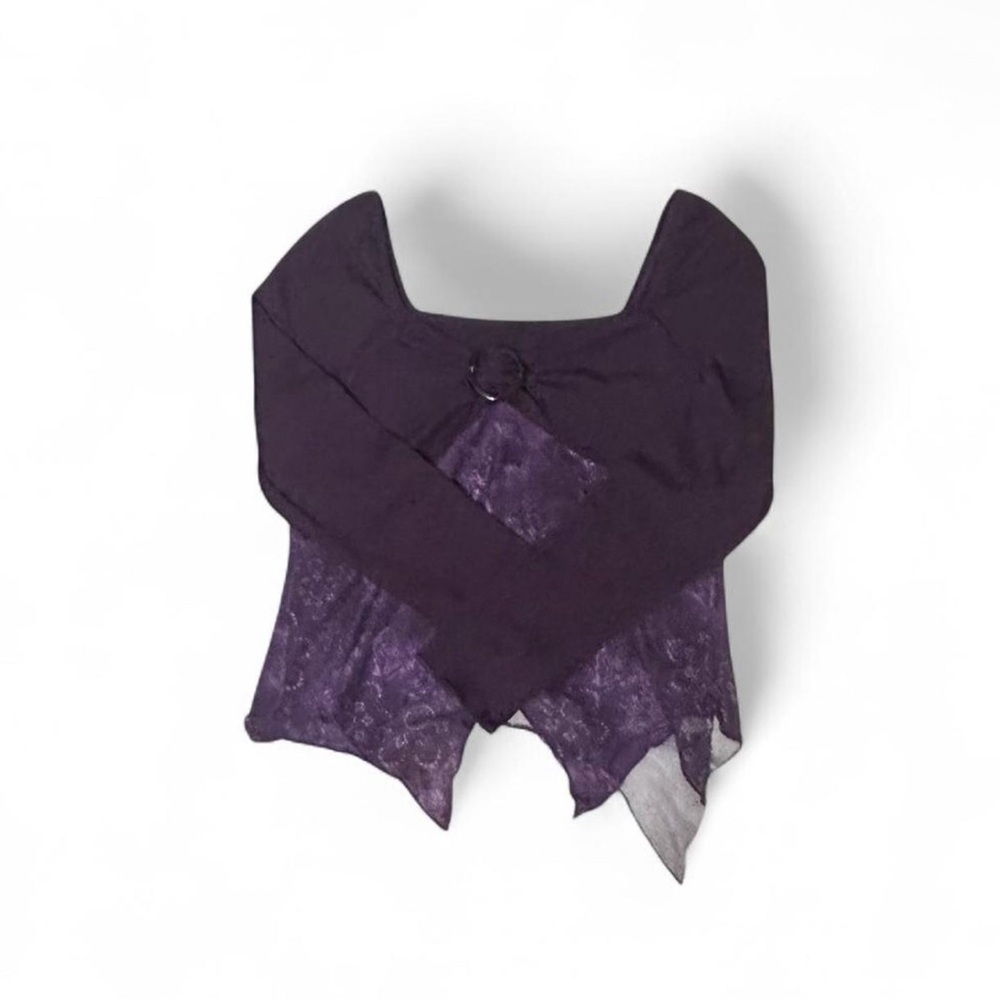 Romwe L purple fairy core top